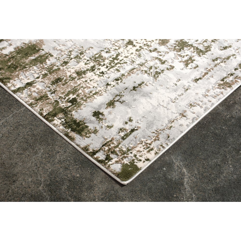 ARIELLA Grey/Green 3 x 5 Indoor Rug. Picture 3