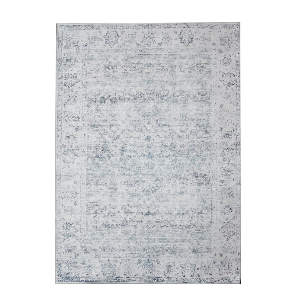 Chloe 7'6" x 10'2" ft Handwoven Indoor Rug, Blue/Grey. Picture 1