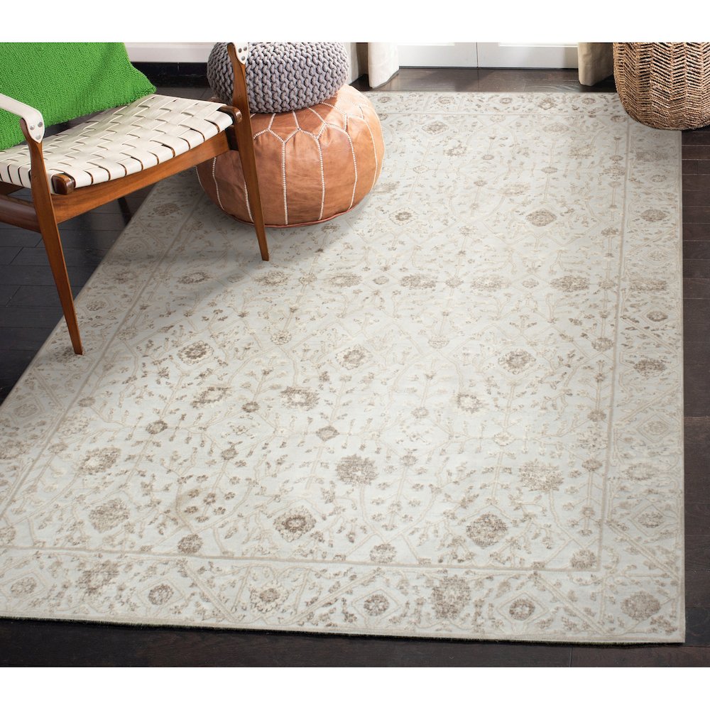 ARIELLA Cream/Brown 5 x 8 Rectangular Indoor Rug. Picture 2