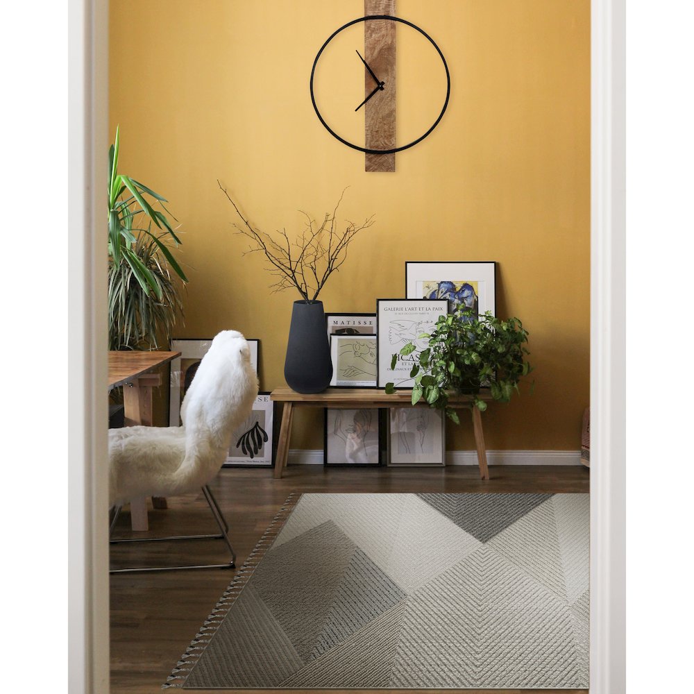 AMBROSE GREY MIX 5 x 8 Indoor Rug. Picture 2