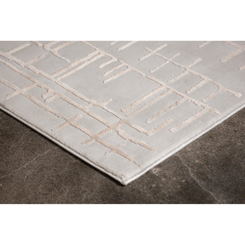 ARIELLA Grey/Beige 5 x 8 Indoor Rug. Picture 4
