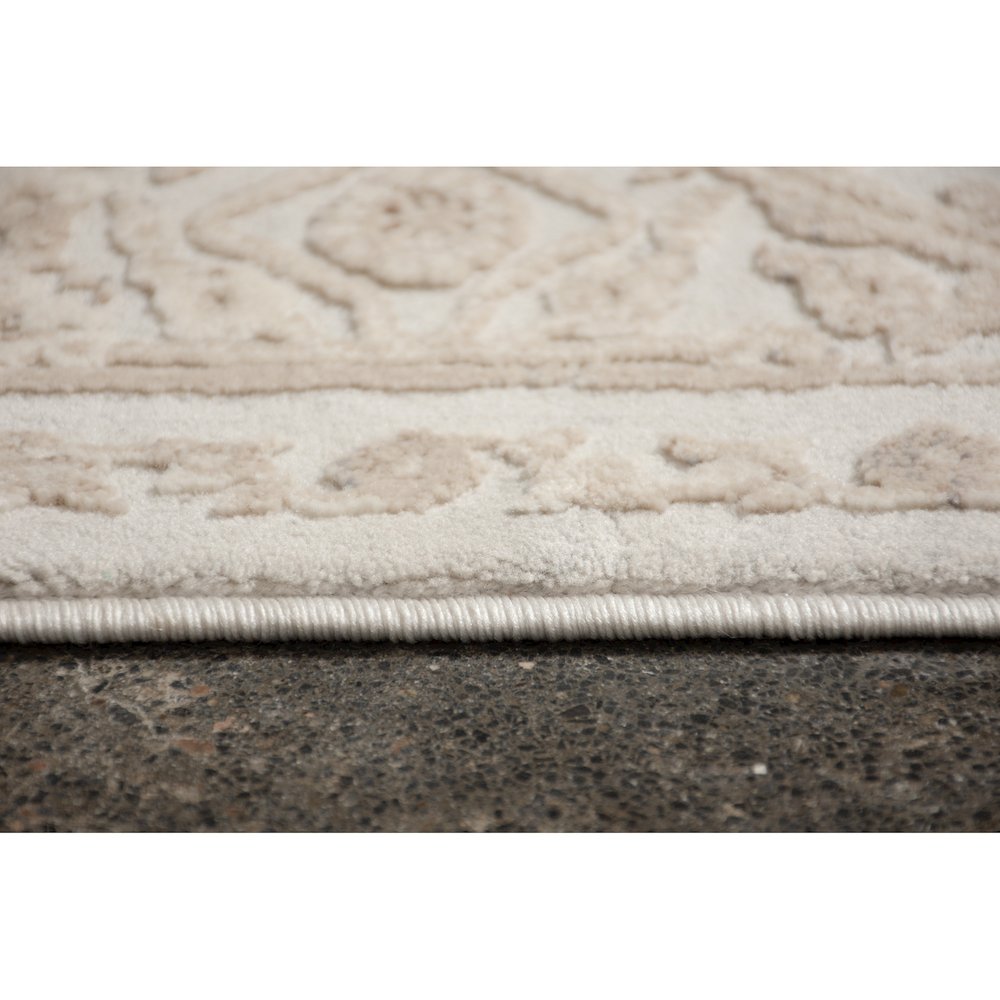 ARIELLA Cream/Brown 8 x 10 Rectangular Indoor Rug. Picture 3
