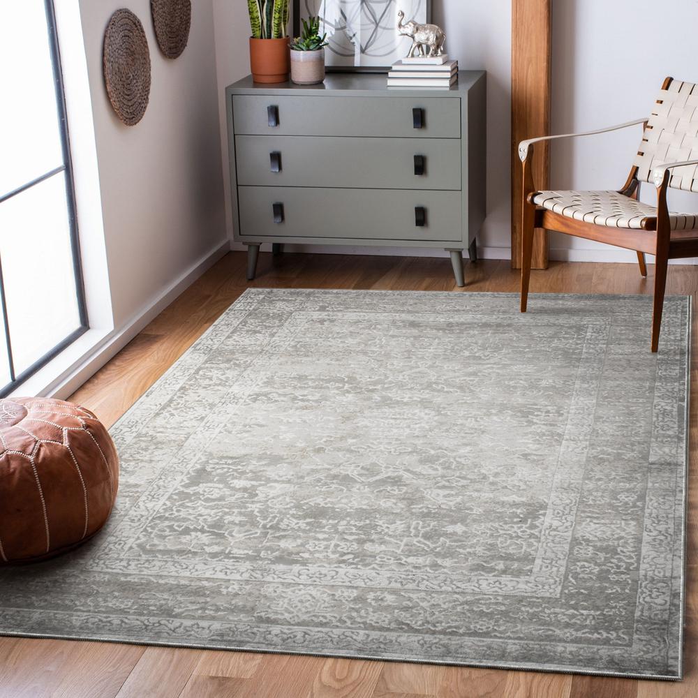 CAMILA Grey Mix 10 x 13 Indoor Rug. Picture 2
