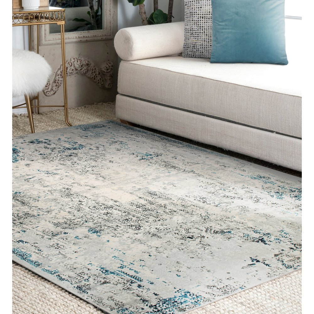 ARIELLA Blue/Grey 8 x 10 Indoor Rug. Picture 2