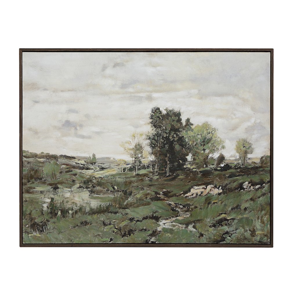 Nature 40" H x 50" W Canvas Art, Green. Picture 1
