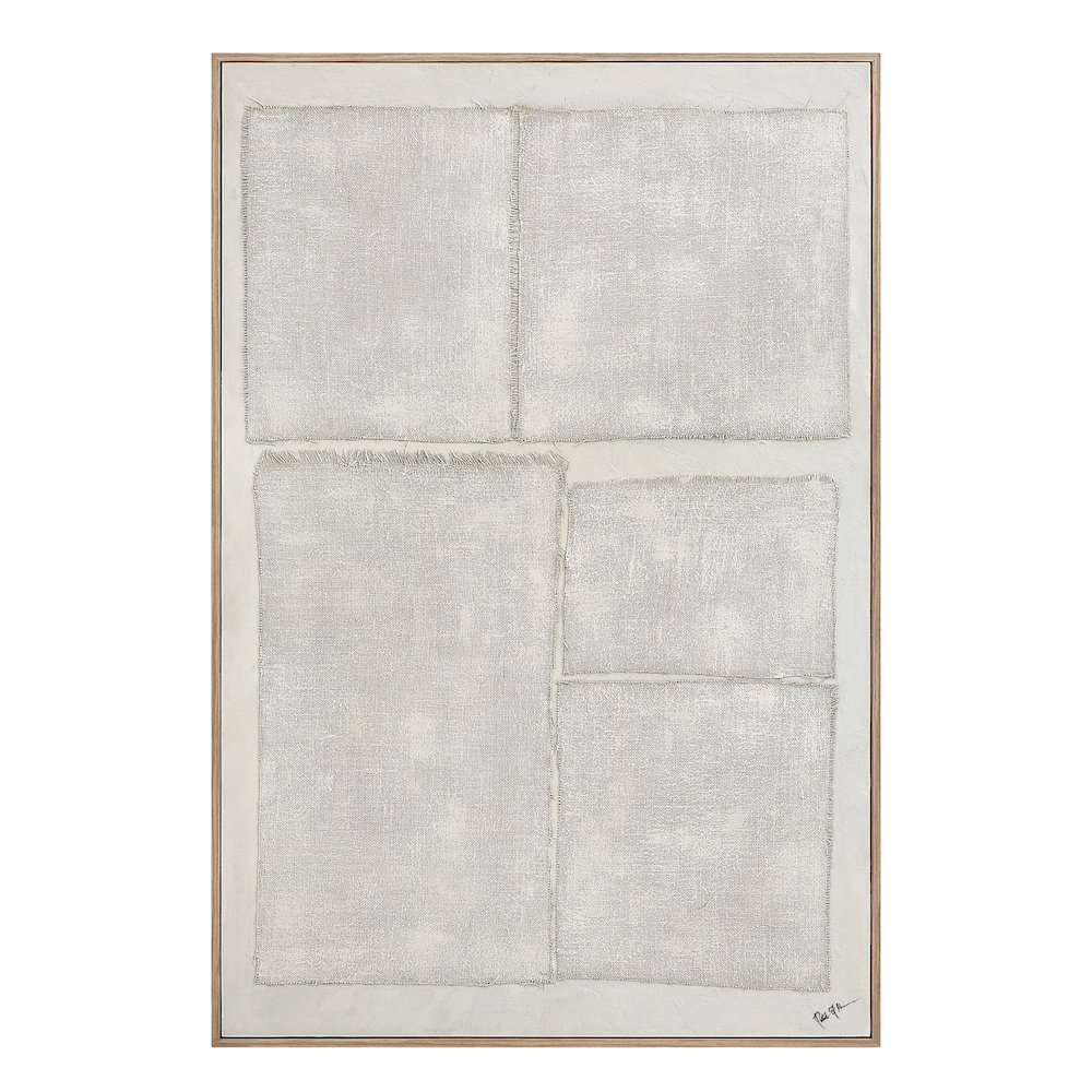Picardy 60.3" Wide Wall Art With Wood Frame, Oak. Picture 1