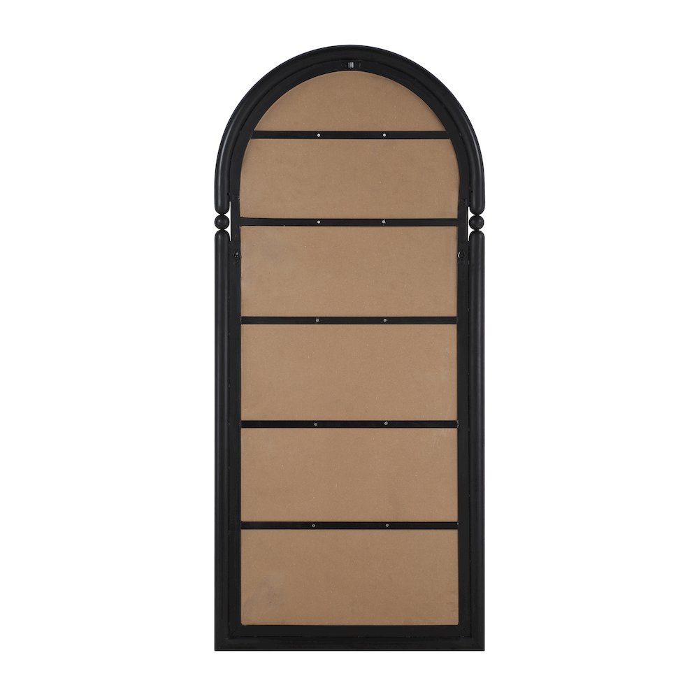 Arcade 76" H x 34" W Wall Mirror, Black. Picture 4