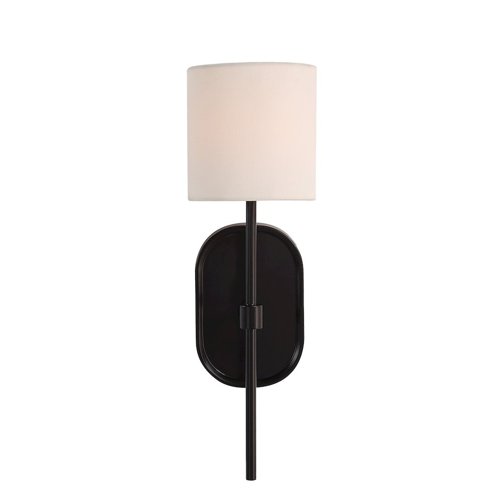 Fico 17.5" Height Wall Sconce, Black. Picture 5