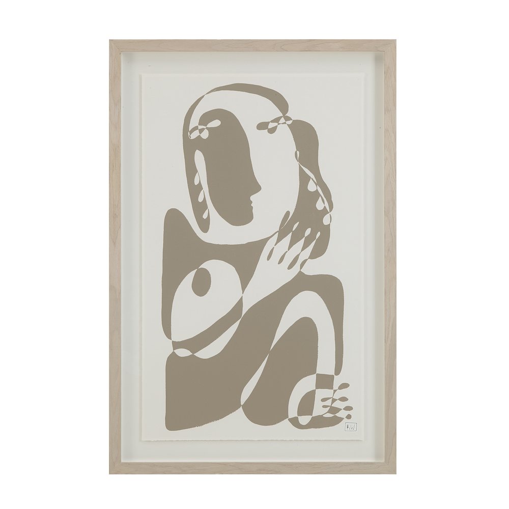 Cybel 24.1" Wide Wall Art With Wood Frame, Walnut. Picture 9