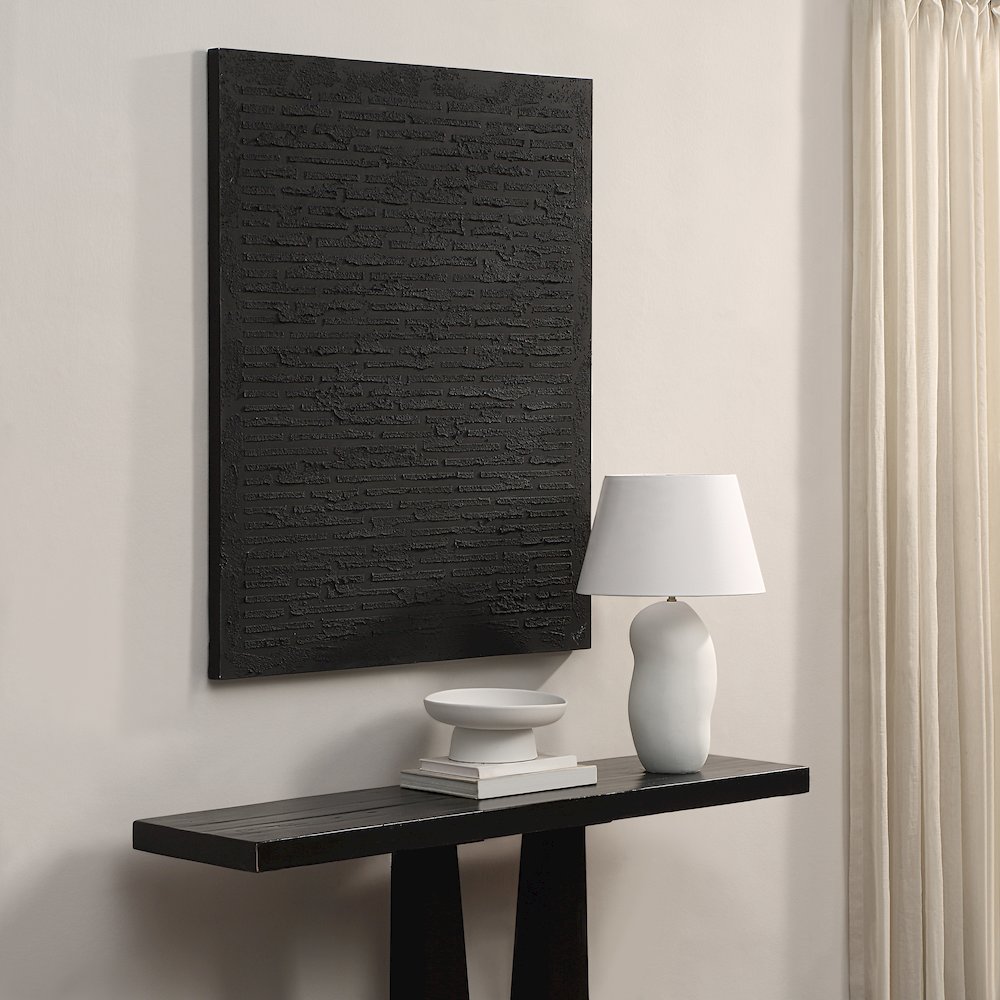 Kinetic 50" H x 40" W Canvas Art, Black. Picture 2