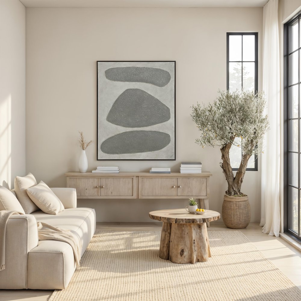 Orso 45" Wide Canvas Art with Wood Frame, Black Oak. Picture 4