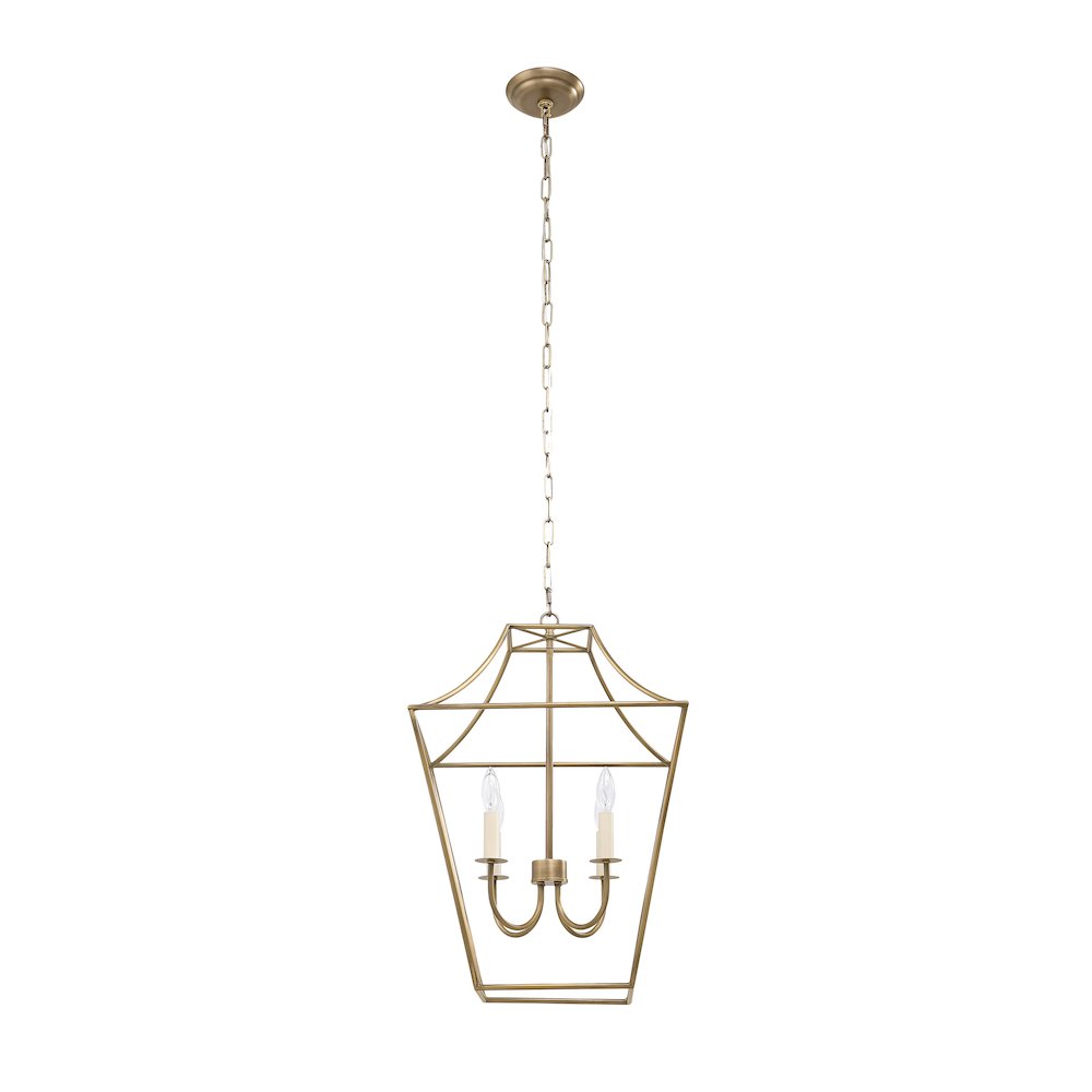Versailles 24" Height Ceiling Fixture, Dark Antique Brushed Brass. Picture 1