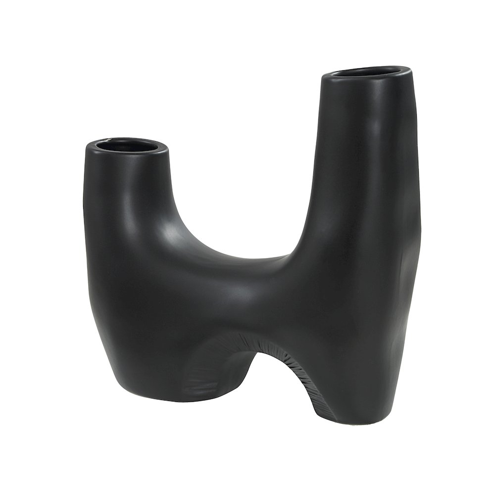Doppio Vase In Black Color. Picture 5