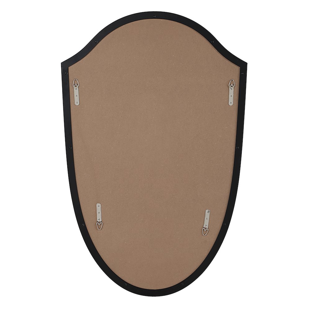 Ryker 40" H x 26" W Wall Mirror, Black. Picture 4