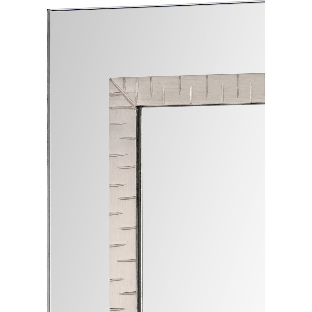 Stanton 24" Tall Rectangle Wall Mirror, Grey. Picture 3