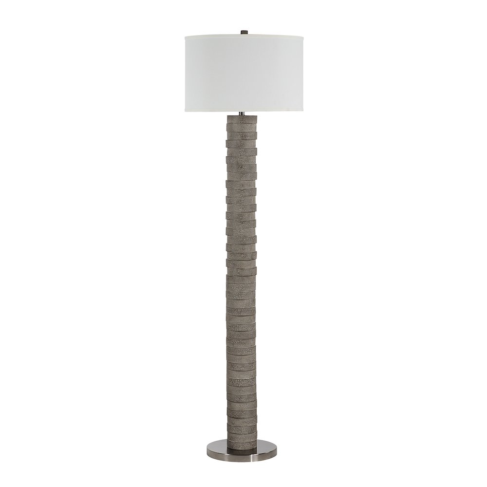 Moringa 72.0" Height Floor Lamps, Warm Charcoal Grey. Picture 1