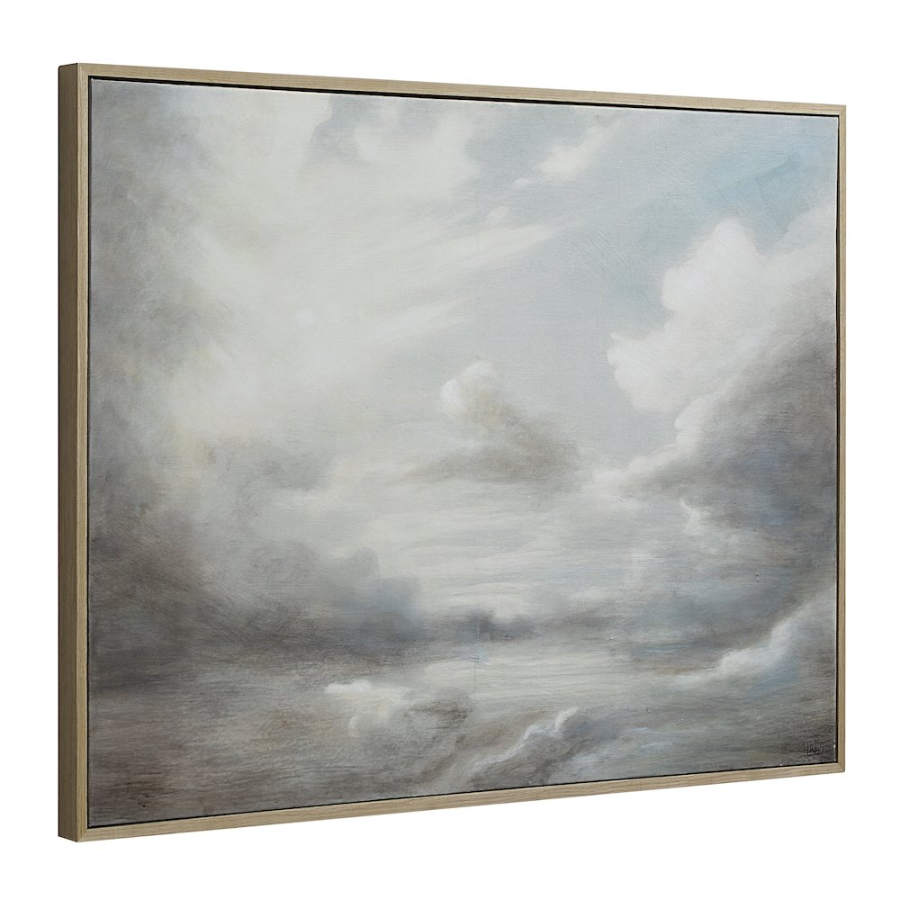 Anse 36" H x 48" W Canvas Art, White. Picture 3