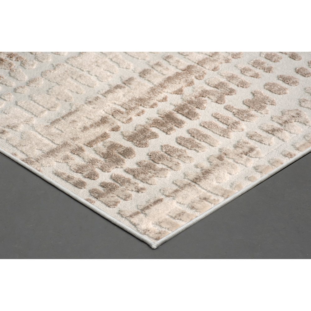ARIELLA Cream/Brown 10 x 13 Indoor Rug. Picture 4