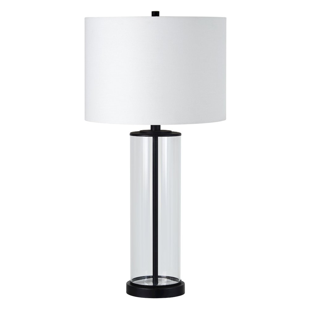 Desdemona 28" Length Table Lamp- Set of two, Clear and Matte black. Picture 4
