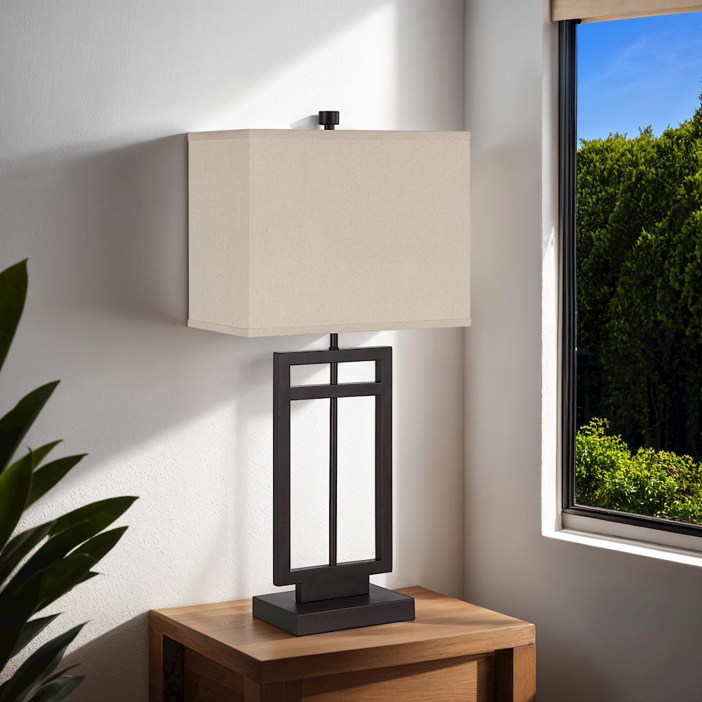 Sendai 30.5" Height Table Lamp, Brown. Picture 2