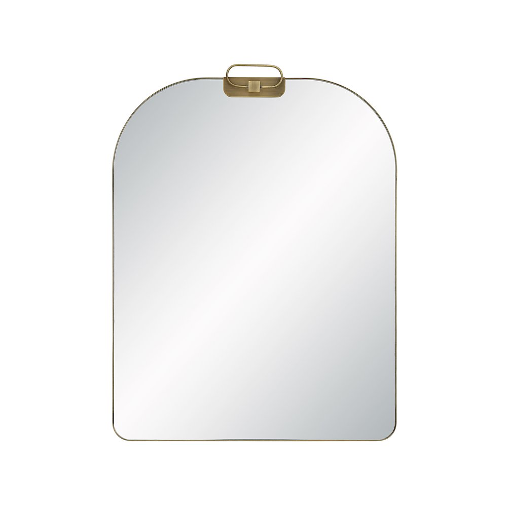 Oro 40" H x 30" W Wall Mirror, Antique Brushed Brass
