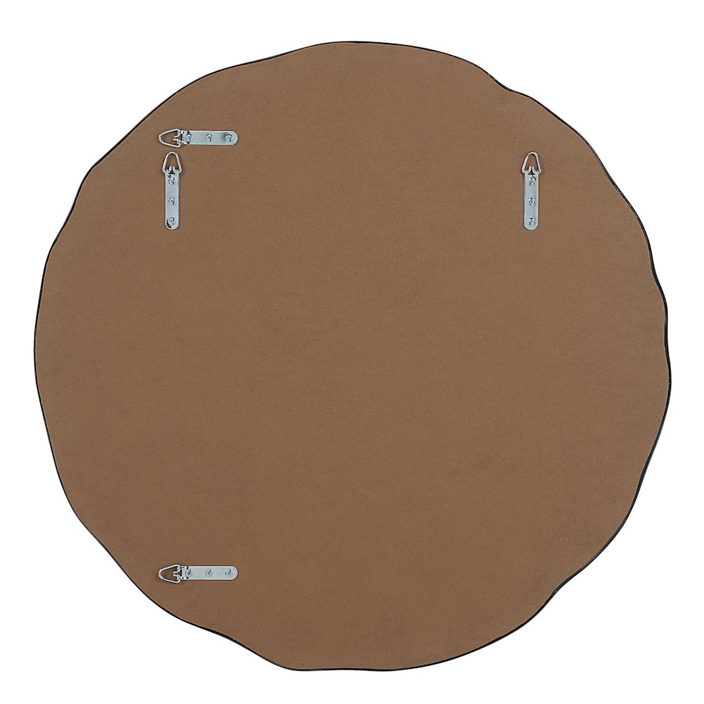 Cerro 30" H x 30" W Wall Mirror, Silver. Picture 4