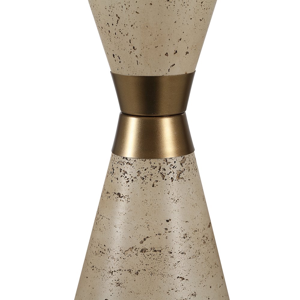 Veza 28.75" Height Table Lamps, Faux Beige Travertine. Picture 3