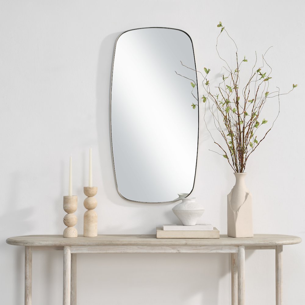 Jacossa 40" H x 20" W Wall Mirror, Yellow. Picture 2