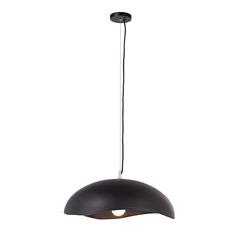 Filomena 22" Wide 1-Light Chandelier, Matte Black. Picture 5