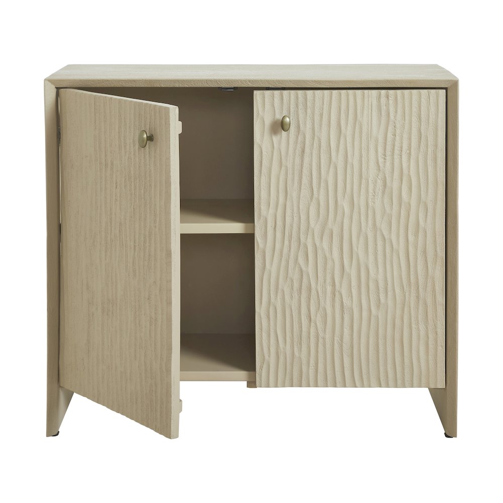 Aida Indoor Mango Wood Cabinet, Beige. Picture 5