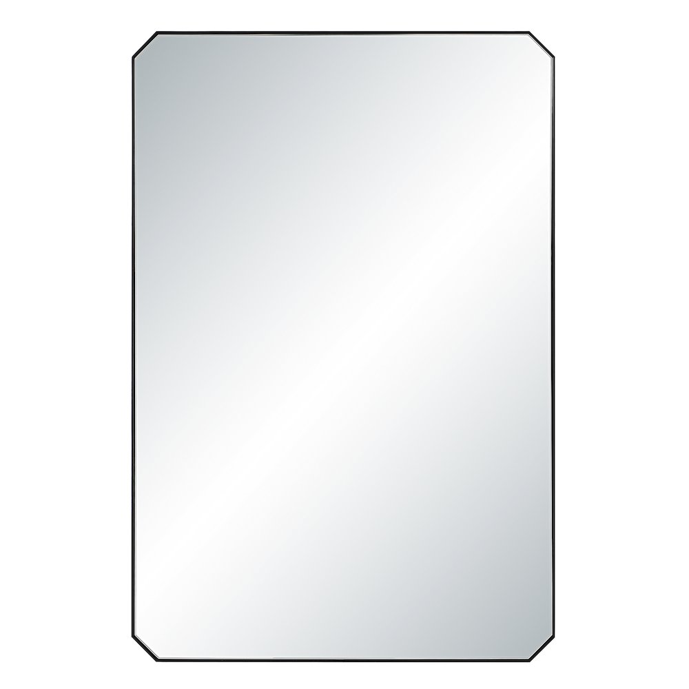 Jace 36" H x 24" W Wall Mirror, Black. Picture 1