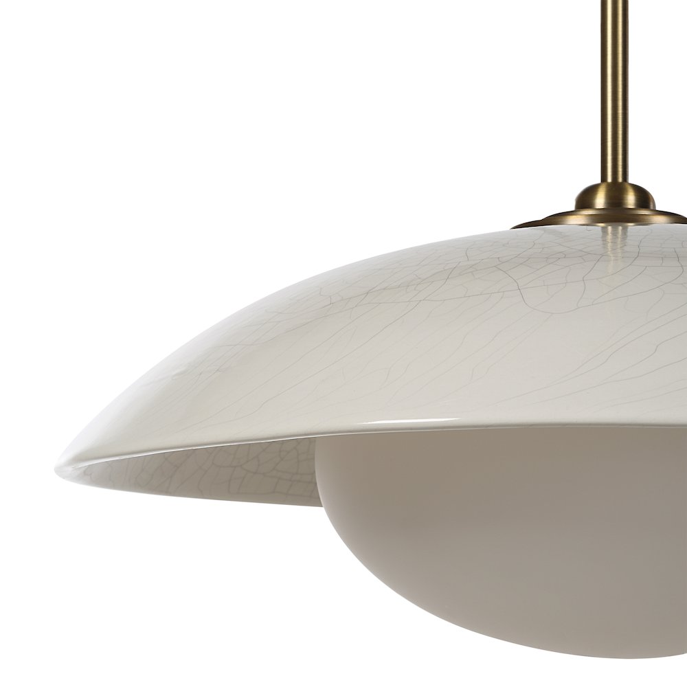 Abbie 72.5" Height Ceiling Fixture, Off-White Crackle. Picture 4