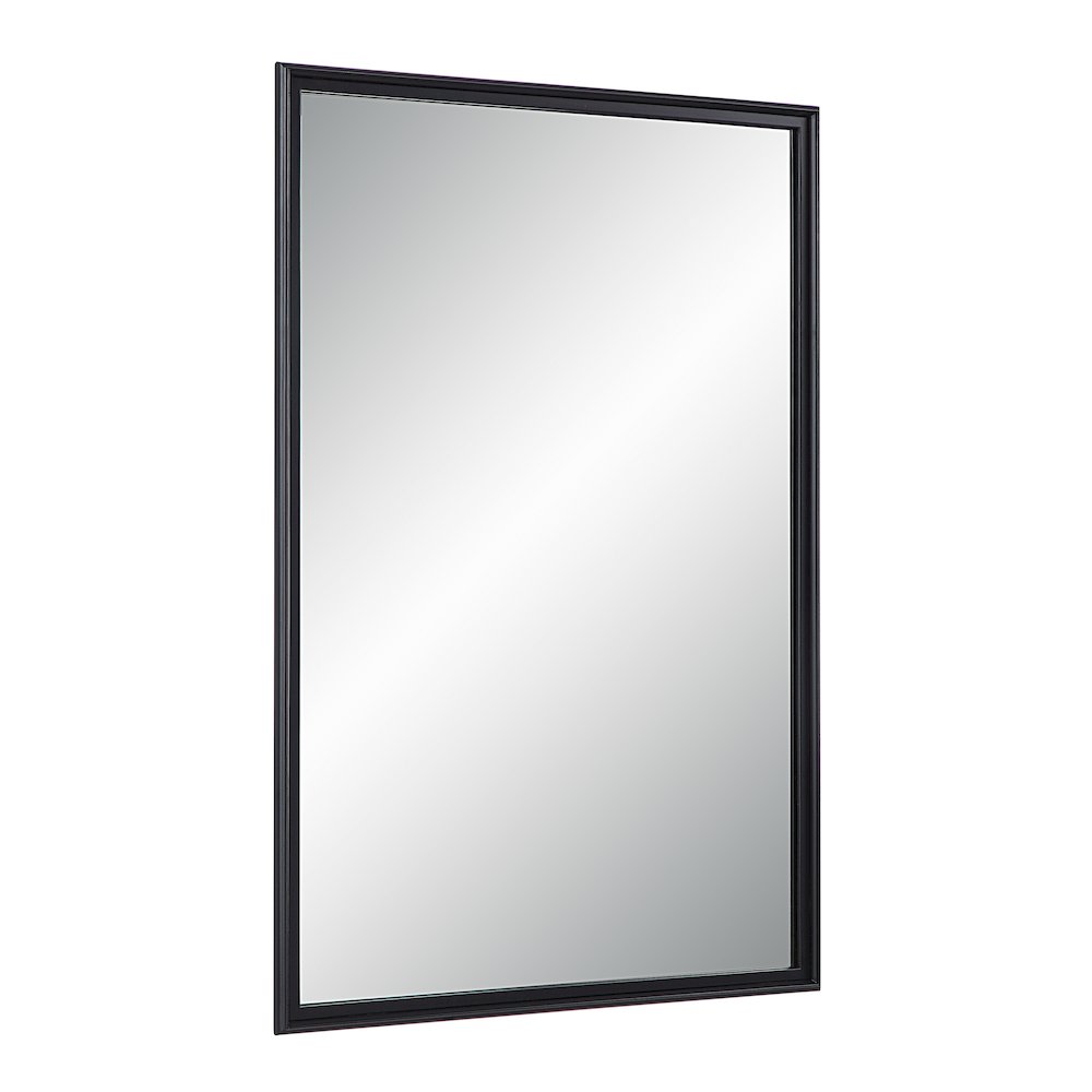 Lausanne 36" Tall Rectangular Mirror, Matte Black. Picture 3