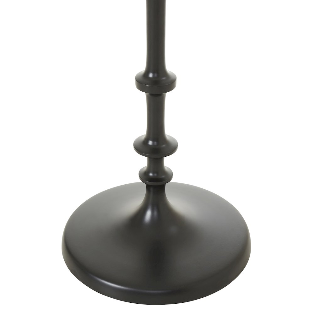 Petrus 62.5" Tall Matte Black Floor Lamp with Tapered Linen Shade. Picture 3