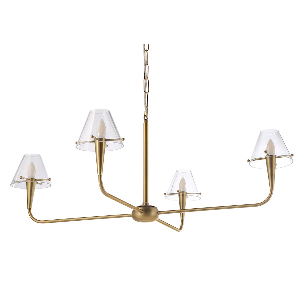 Maite 78" Height Ceiling Fixture, Plated Dark Antique Brushed Brass. Picture 4
