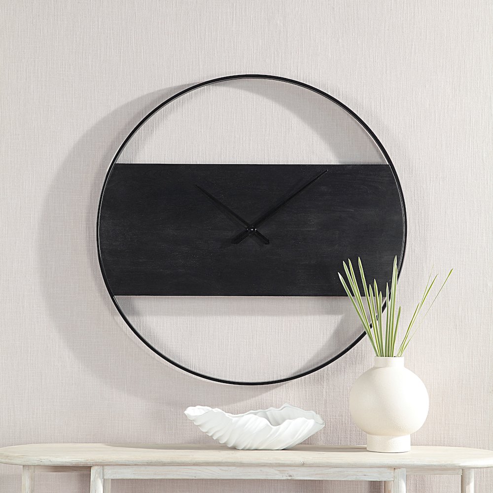 Romy Wall Clock In Black Color. Picture 2