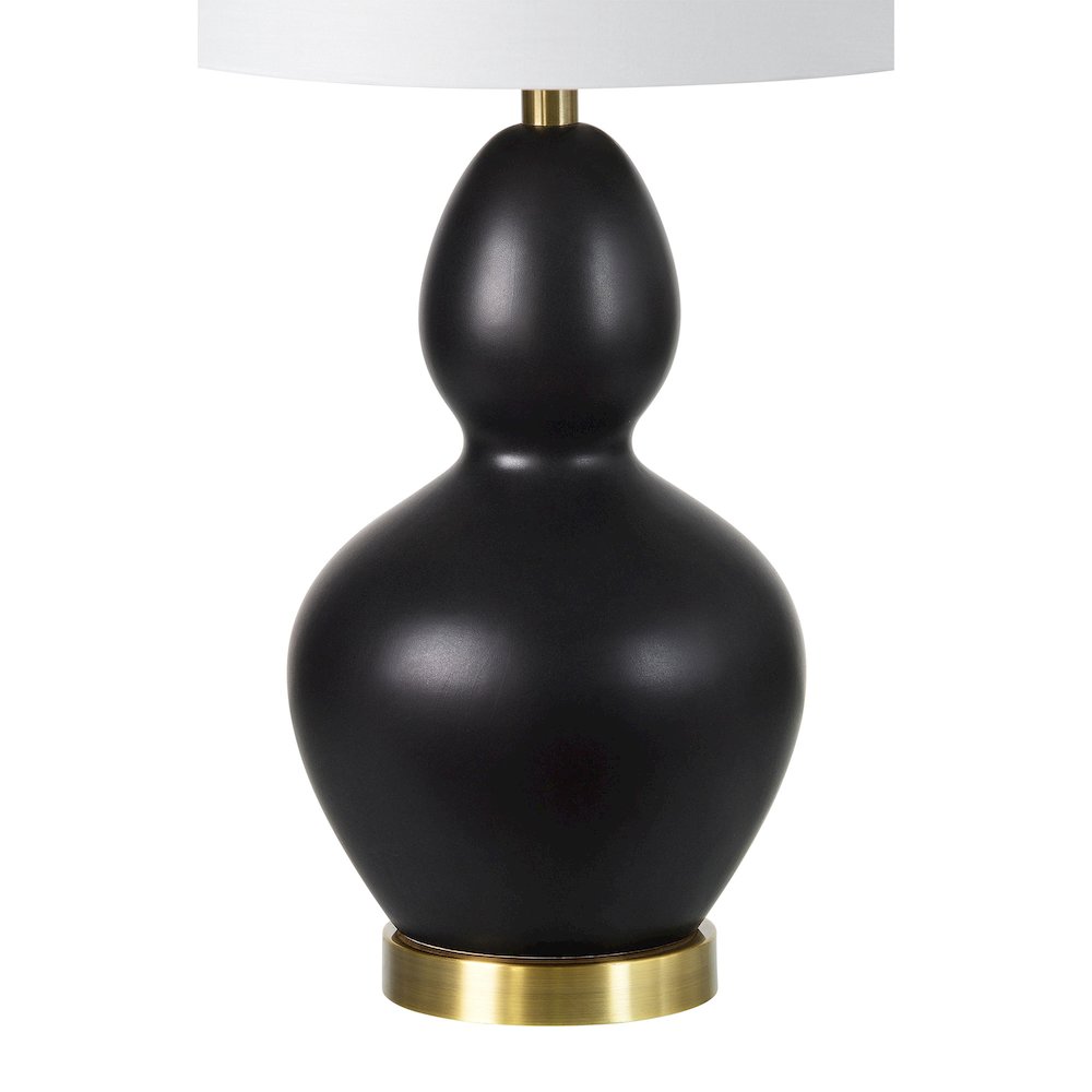Kamilia 26.75" Length Table Lamp- Set of two, Matte Black. Picture 3