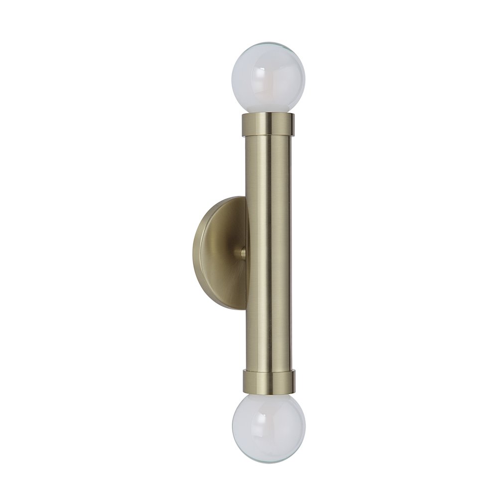 Dasia 12" Burnished Brass 2-Light Wall Sconce. Picture 1