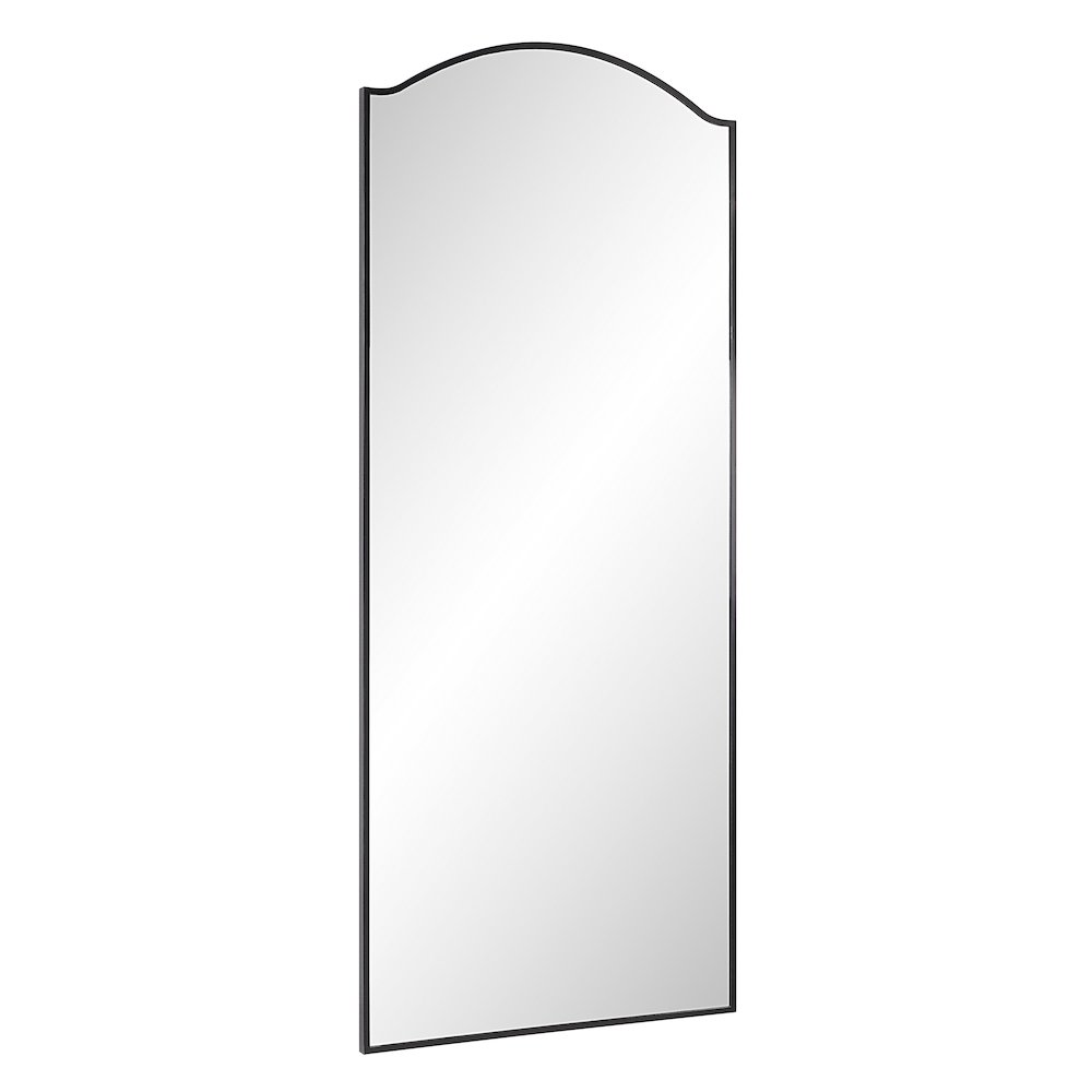 Balina 72" Tall Rectangular Arch Mirror, Matte Black. Picture 3