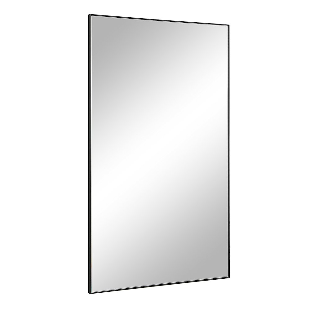 Loutro 36" H x 22" W Wall Mirror, Black. Picture 3