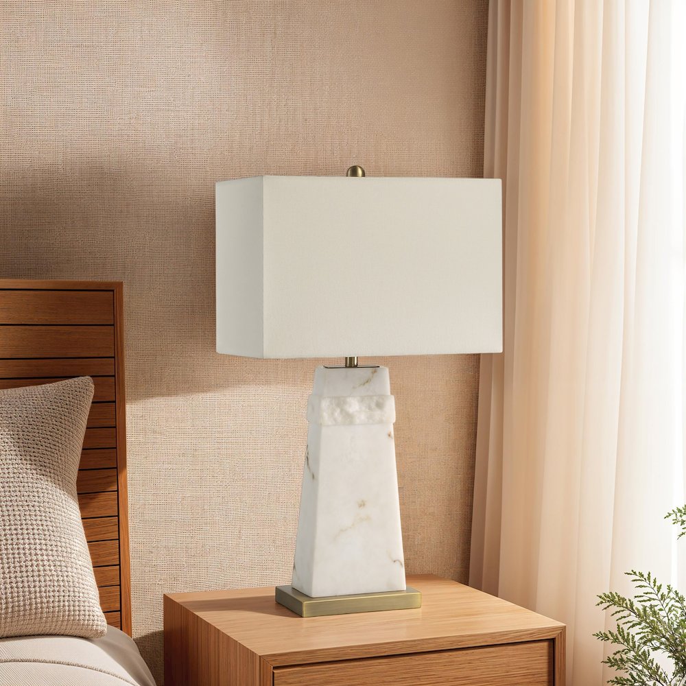 Nisrine 28" Height Table Lamp, Cream. Picture 2