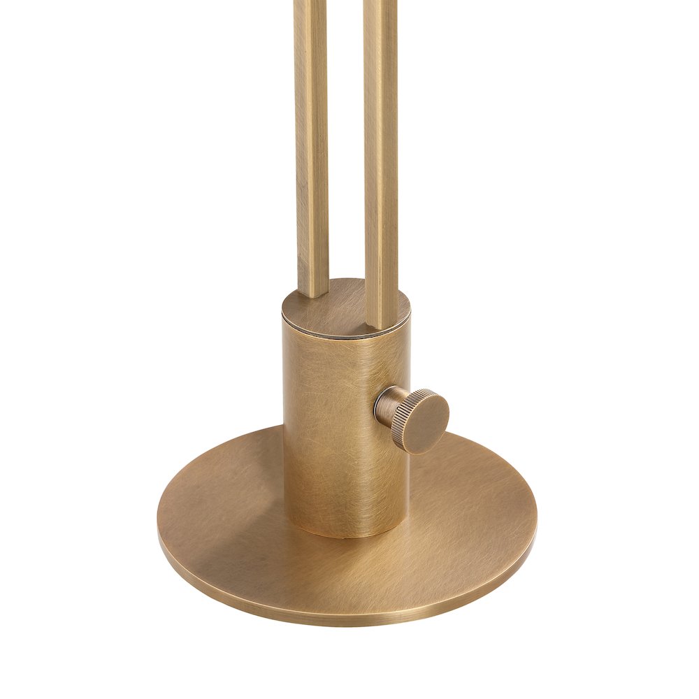 Storn 20.25" Tall Vintage Brass Iron Table Lamp with Tube Iron Shade. Picture 3