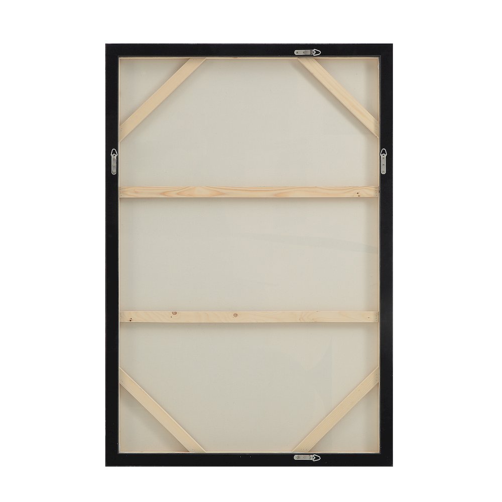 Elliott 60" Wide Canvas Art With Wood Frame, Charcoal Black. Picture 4