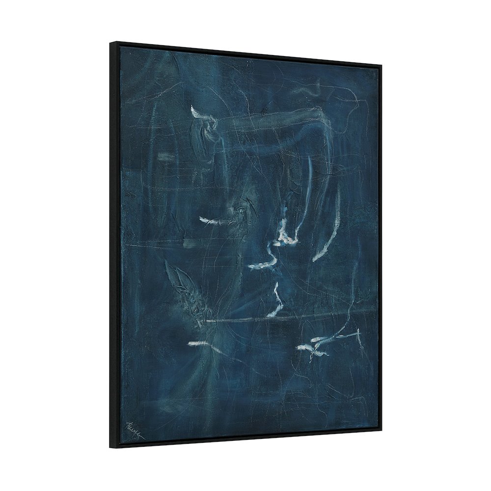 Gemma 40" Wide Canvas Art with Wood Frame, Black. Picture 2