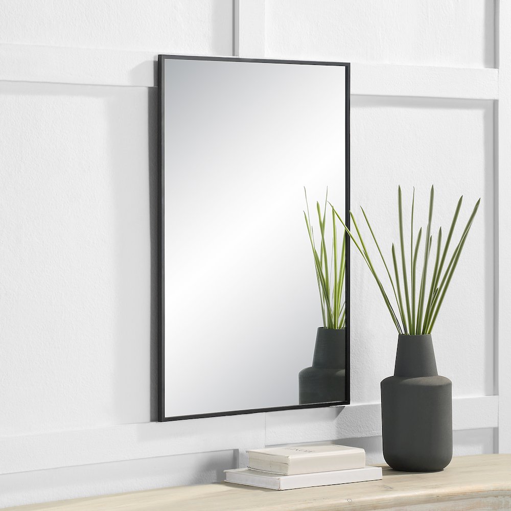 Gasel Wall Mirror In Black Color. Picture 2