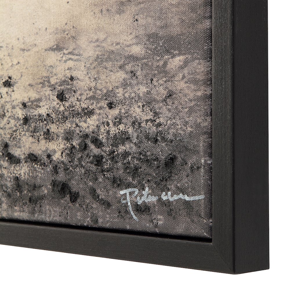 Ares 60" Wide Canvas Art With Wood Frame, Black. Picture 6
