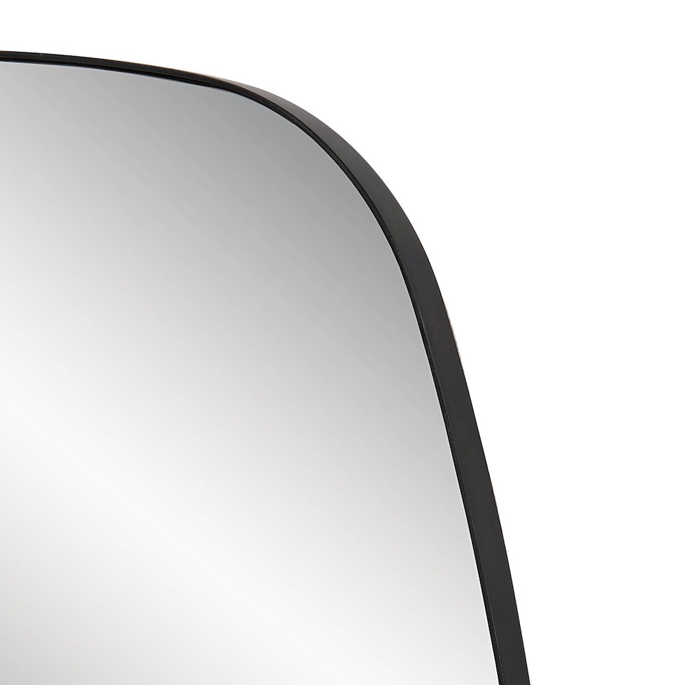 Sparti 36" Tall Square Wall Mirror, Black. Picture 5