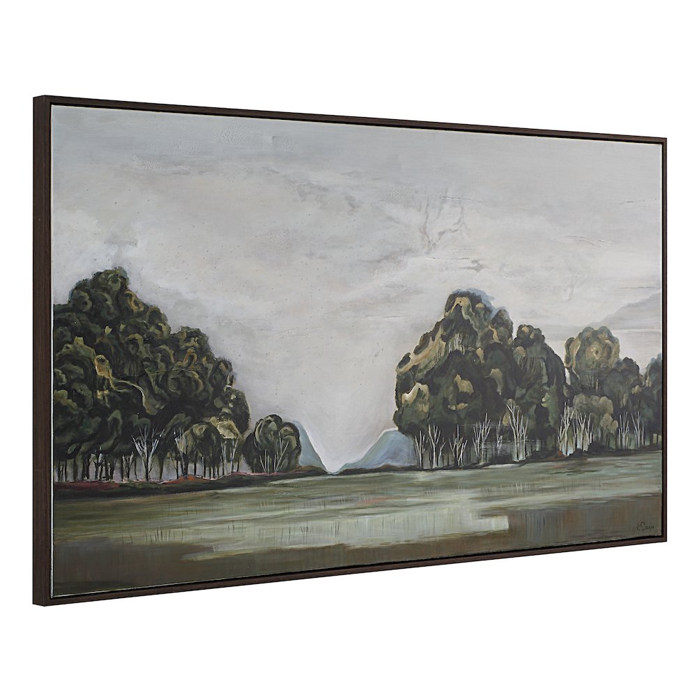 Malika 40" H x 70" W Canvas Art, Green. Picture 3