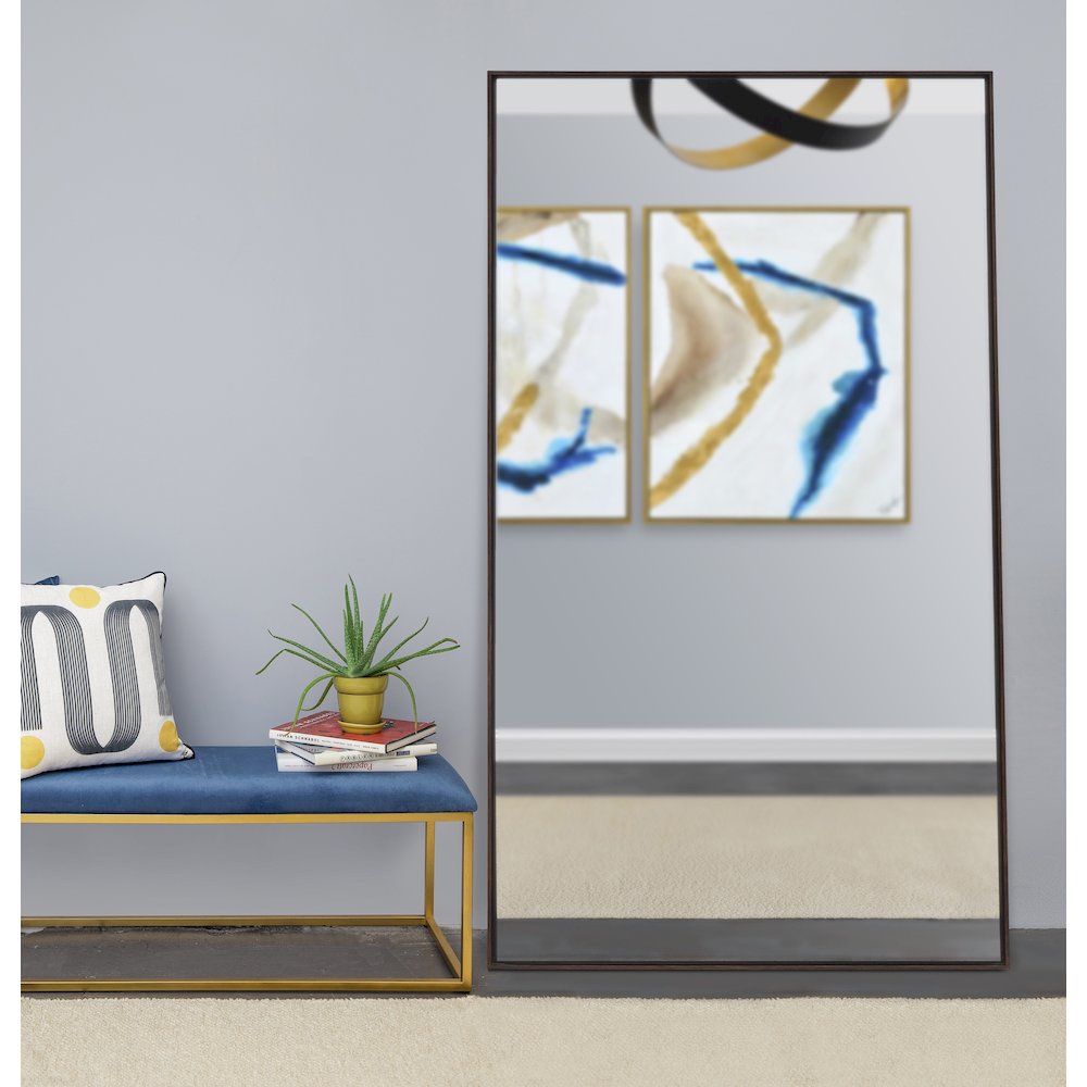 Anjalina 48 in. x 83 in. Rectangular Framed Mirror. Picture 2