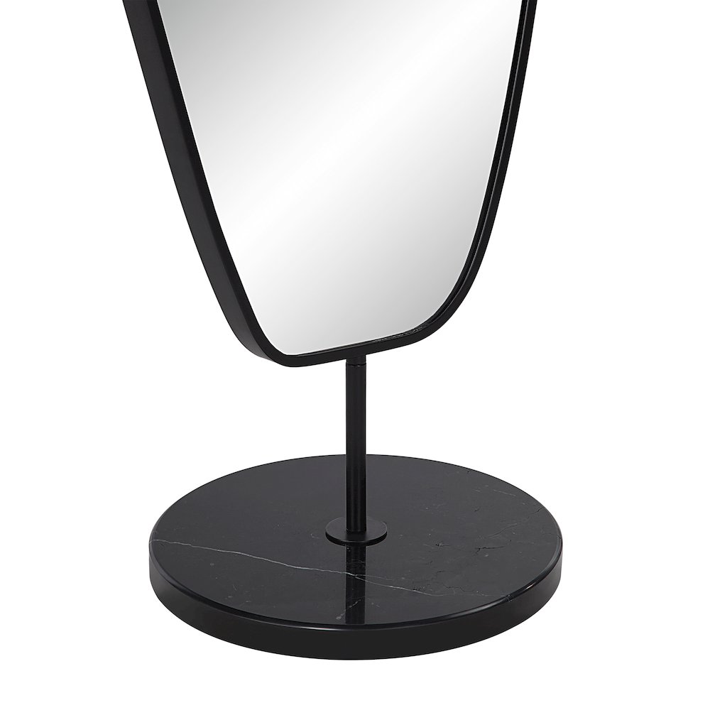 Arlon 70" Tall Irregular Mirror, Matte Black. Picture 5
